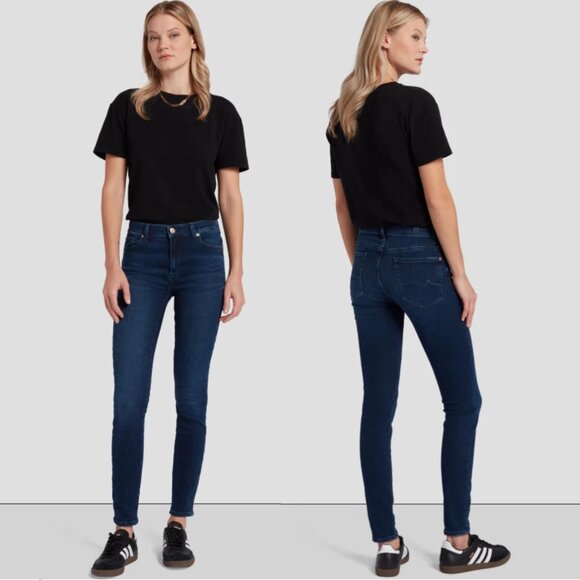 Jen7 by 7 For All Mankind Size 12x29 Dark Wash Skinny Jeans - Picture 1 of 7
